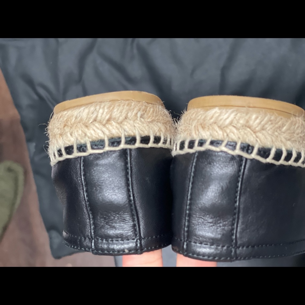 YSL Logo Leather Espadrilles Black - Picture 3 of 10